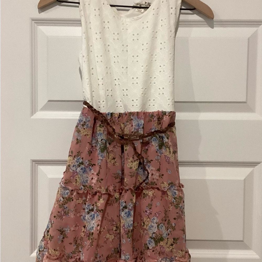 Knitworks Cream Sundress Sleeveless Scoop Neck Casual